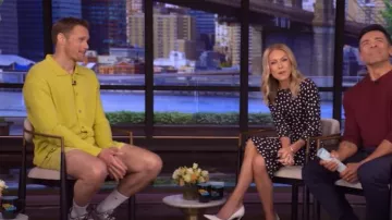 The Elder Statesman Jaquard Silk Drawstring Shorts worn by Alexander Skarsgård as seen in LIVE with Kelly and Mark on May 16, 2025