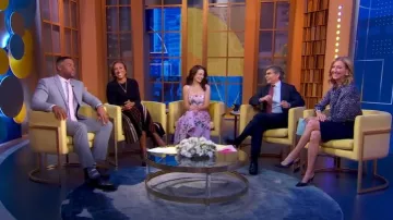Oscar de la Renta Tank Bow Detail Cherry Blossom Poplin Dress worn by Kristin Davis as seen in Good Morning America on May 21, 2025