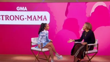 Diane von Furstenberg Tribeca Wool-blend Skirt worn by Robin Roberts as seen in Good Morning America on May 21, 2025
