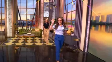 Veronica Beard Renzo Stretch Straight Crop Pants worn by Alyssa Farah Griffin as seen in The View on May 21, 2025