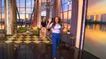 Veronica Beard Renzo Stretch Straight Crop Pants worn by Alyssa Farah Griffin as seen in The View on May 21, 2025