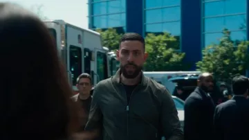 Allsaints Bassett Ramskull Bomber Jacket worn by Omar Adom 'OA' Zidan (Zeeko Zaki) as seen in FBI (S07E22)