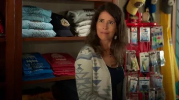 Jessica Simpson Cardigan Sweater worn by Edna Cranebear (Andrea Menard) as seen in Sullivan's Crossing (S03E04)