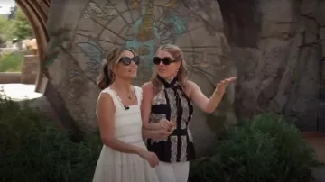 Lela Rose Floral Print Mock Neck Crepe Tank worn by Jenna Bush Hager as seen in Today on May 21, 2025