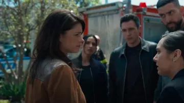 Nili Lotan Freddie Suede Jacket worn by Maggie Bell (Missy Peregrym) as seen in FBI (S07E22)