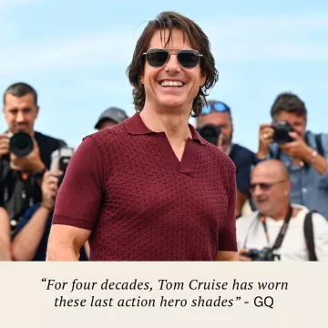 Les lunettes de soleil American Optical de Tom Cruise sur le compte Instagram de @aoeyewearfrance
