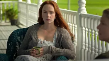 AE Corset Bodice Floral Midi Dress worn by Maggie Sullivan (Morgan Kohan) as seen in Sullivan's Crossing (S03E04)