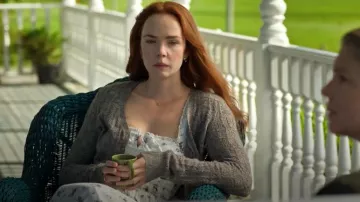 AE Wispy-Knit Cropped Cardigan worn by Maggie Sullivan (Morgan Kohan) as seen in Sullivan's Crossing (S03E04)