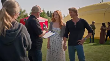 John Varvatos Memphis Waffle Henley worn by Cal Jones (Chad Michael Murray) as seen in Sullivan's Crossing (S03E04)