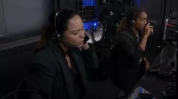 Veronica Beard Miller Dickey Jacket worn by Angela Lopez (Alyssa Diaz) as seen in The Rookie (S07E11)