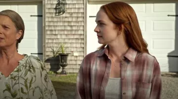 Mango Check Cotton Shirt worn by Maggie Sullivan (Morgan Kohan) as seen in Sullivan's Crossing (S03E04)
