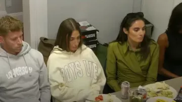 Boys Lie Creamsicle Racer Hoodie worn by Amanda Batula as seen in Summer House (S09E15)