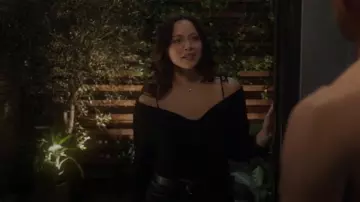 7 For All Mankind Off Shoulder Top worn by Lucy Chen (Melissa O'Neil) as seen in The Rookie (S07E12)