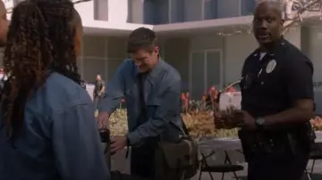 Canvas Messenger Bag (Spitfire Classic) worn by John Nolan (Nathan Fillion) as seen in The Rookie (S07E14)