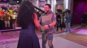 Fashion Nova Verdugo Stacked Slim Flare Jeans worn by Jawn Murray as seen in Sherri on May 16, 2025