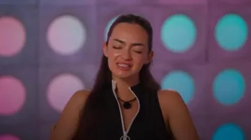 Shekini Leotards Zipper worn by Angelique as seen in Sneaky Links: Dating After Dark (S01E04)