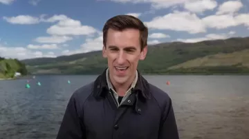 Barbour Classic Bedale Wax Jacket worn by Raf Sanchez as seen in Today on May 22, 2025