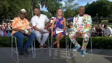 Mr Turk Clyde Slim Trouser worn by Michael James Scott as seen in Today on May 22, 2025