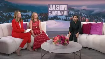 Veronica Beard Asha Sandal worn by Savannah Guthrie as seen in Today with Jenna & Friends on May 22, 2025