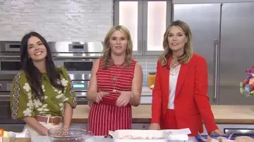 Sezane Anton Blouse worn by Katie Lee as seen in Today with Jenna & Friends on May 22, 2025