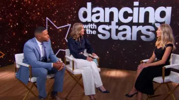 Michael Kors Collection Stretch Bouclé Crepe Off-The-Shoulder Sheath Dress worn by Alix Earle as seen in Good Morning America on May 22, 2025