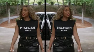 Balmain Leather Trapeze Miniskirt worn by Drew Sidora as seen in The Real Housewives of Atlanta (S16E09)