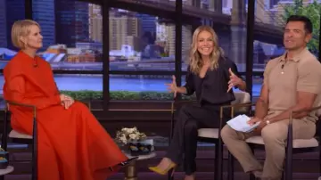 Altuzarra Sissy Silk-organza Midi Dress worn by Cynthia Nixon as seen in LIVE with Kelly and Mark on May 23, 2025