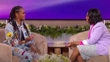 Akira Austin Wide Leg Patch Denim worn by Tabitha Brown as seen in The Jennifer Hudson Show on May 23, 2025