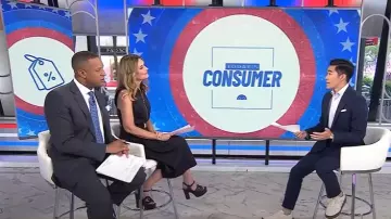 Gucci Cutout Platform Heeled Sandals worn by Savannah Guthrie as seen in Today on May 23, 2025
