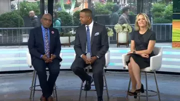 Eliza J Fit & Flare Ponte Knit Dress worn by Dylan Dreyer as seen in Today on May 23, 2025
