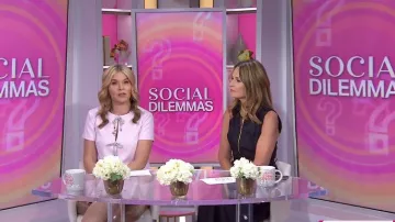 Kate Spade Rhinestone Bow Dress in Pink Lemonade worn by Jenna Bush Hager as seen in Today with Jenna & Friends on May 23, 2025