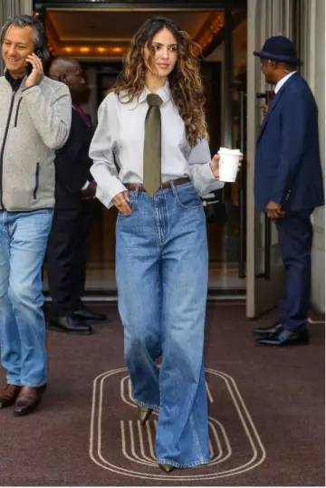 Kallmeyer Winona Jeans worn byEiza Gonzalez in New York City on May 21, 2025