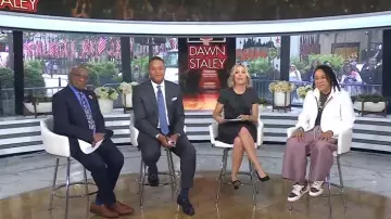 Travis Scott x Air Jordan 1 Low OG Sneakers worn by Dawn Staley as seen in Today on May 23, 2025