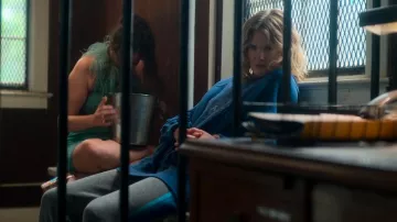 J Press Yale Vintage Bulldog Sweatshirt Blue worn by Devon DeWitt (Meghann Fahy) as seen in Sirens (S01E02)