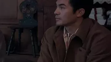 Henry Golding Nine Perfect Strangers Brown Jacket worn by Peter (Henry Golding) in Nine Perfect Strangers (S02)