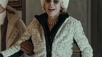 Nine Perfect Strangers Christine Baranski Bomber Jacket worn by (Christine Baranski) in Nine Perfect Strangers (S02)