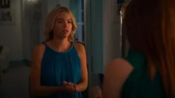 Chloe x High Summer Cotton Silk Maxi Tank Dress worn by Simone (Milly Alcock) as seen in Sirens (S01E04)