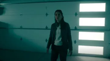 Theory Cashmere Henley Sweater worn by Thony De La Rosa (Elodie Yung) as seen in The Cleaning Lady (S04E06)