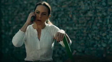 Ulla Johnson Delia Top worn by Ramona Sanchez (Kate del Castillo) as seen in The Cleaning Lady (S04E06)