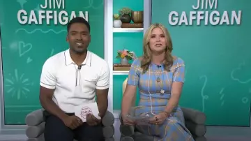 Lela Rose Plaid Whipstitch Trim Midi Sheath Dress worn by Jenna Bush Hager as seen in Today with Jenna & Friends on May 26, 2025