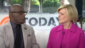 Chaqueta corta de crepé de lana de doble cara de Akris Lewitt usada por Anne Thompson como se ve en Today el 27 de mayo de 2025