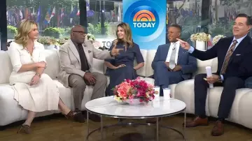 Maje Sequin Knit Midi Dress worn by Jenna Bush Hager as seen in Today on May 27, 2025