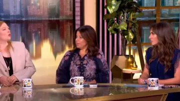 Zimmermann Rhiannon Embroidered Floral Billow Top worn by Ana Navarro as seen in The View on May 27, 2025
