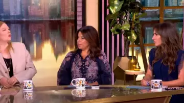Zimmermann Rhiannon Embroidered Floral Billow Top worn by Ana Navarro as seen in The View on May 27, 2025