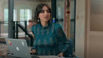 Sandro Printed T-Shirt With Smocking worn by Opal (BeBe Bettencourt) as seen in Strife (S02E02)