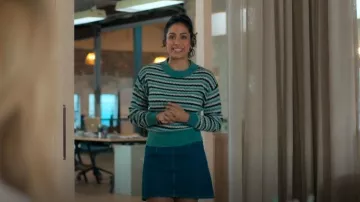 Marcs Women Frankie Stripe Knit worn by Jeet (Olivia Junkeer) as seen in Strife (S02E02)