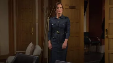 Guess Eco Carla Safari Denim Dress worn by Chelsea Lawson (Melissa Claire Egan) as seen in The Young and the Restless on May 27, 2025