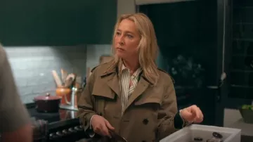 Mango Classic Belted Trench worn by Evelyn Jones (Asher Keddie) as seen in Strife (S02E03)