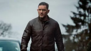 Leather Jacket of Harry Da Souza (Tom Hardy) in MobLand (S01E02)