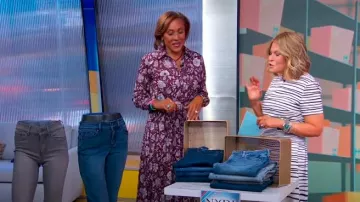 Derek Lam 10 Crosby x RTR Pleated Midi Shirt Dress worn by Robin Roberts as seen in Good Morning America on May 27, 2025